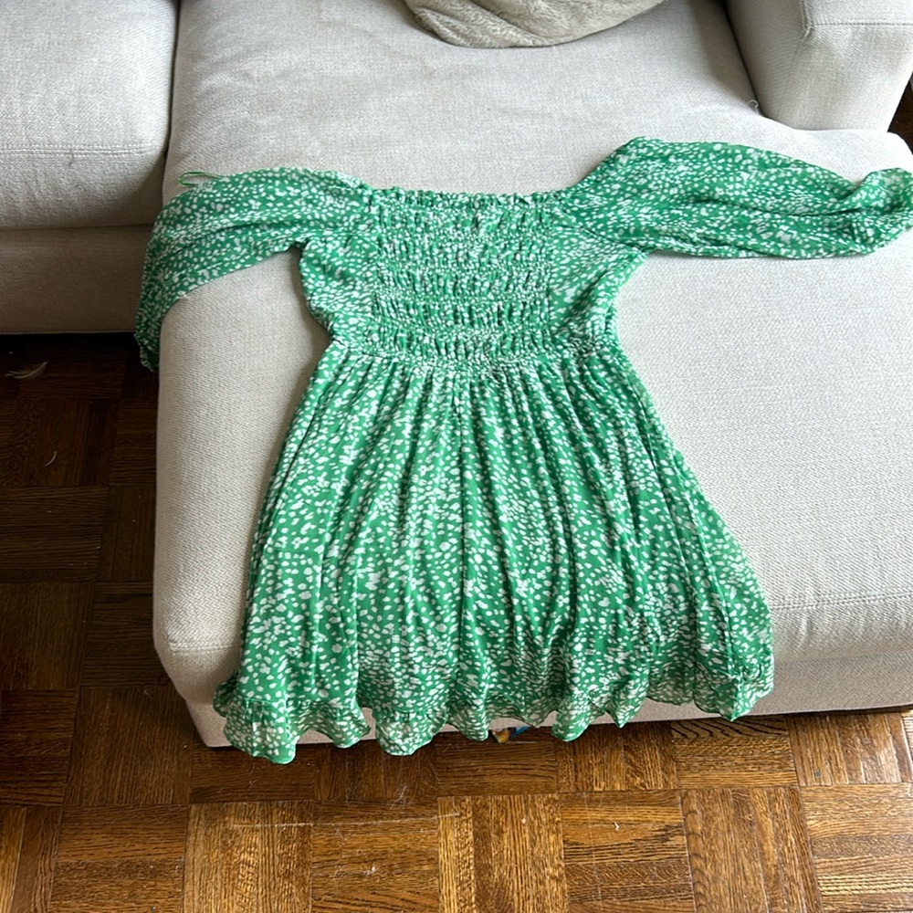 Green spring dress